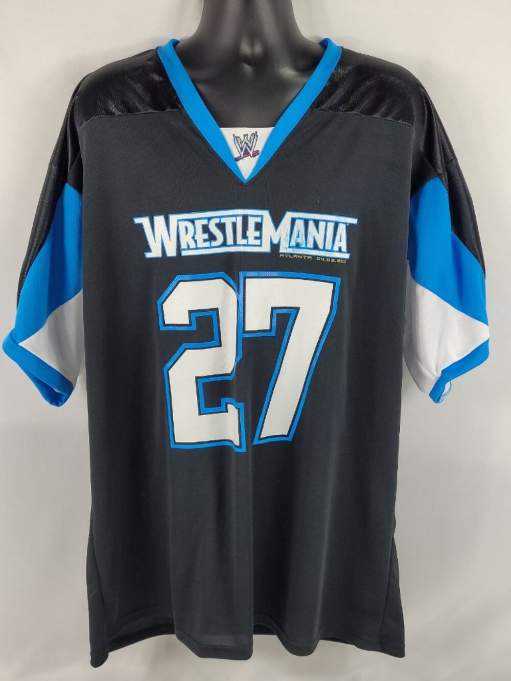 WWE 2011 Wrestlemania 27 Football Jersey Mens size 2XL